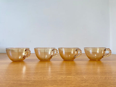 Conjunto de 4 Xícaras Cristal Pearl p/ Chá c/ Pires - Camicado/Wolff