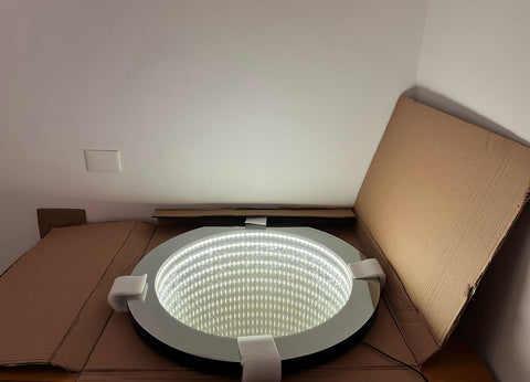 Espelho de Parede com Led Infinito Redondo - Westwing