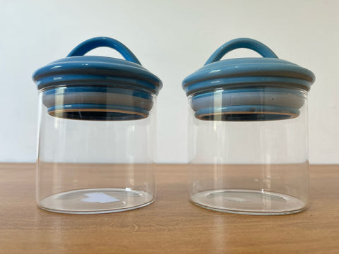 Conjunto com 2 Potes Herméticos em vidro de borosilicato