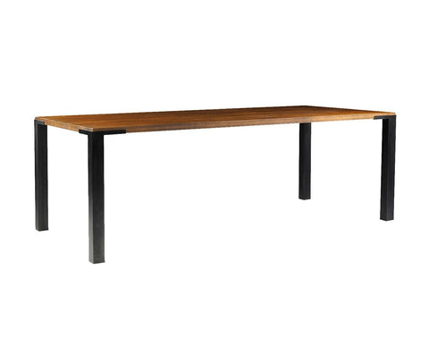 Mesa de Jantar Retangular de Madeira Madison Natural e Grafite - Westwing