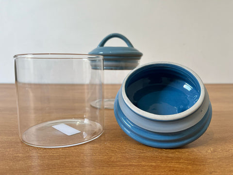 Conjunto com 2 Potes Herméticos em vidro de borosilicato