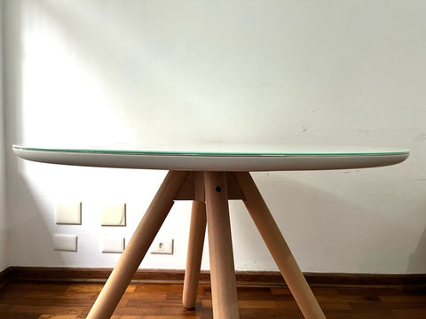 Mesa de Jantar Redonda Delfos Natural Washed - Westwing