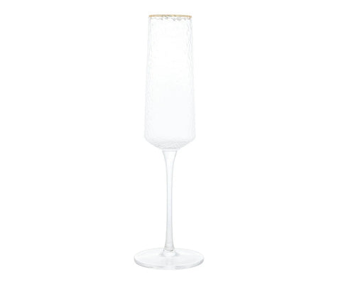 Taça de Champanhe em Cristal Cyzarine com Fio em Ouro - Westwing