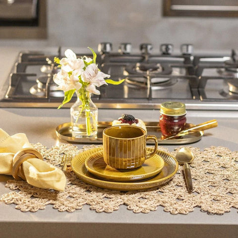 Jogo de Xícaras 12 Peças Ravonna Brun Terra – Camicado