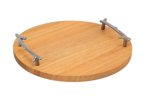 Bandeja Redonda Acácia com Alça Twig – Westwing