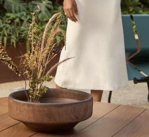 Centro de Mesa em Madeira Natural Rústica – Camicado