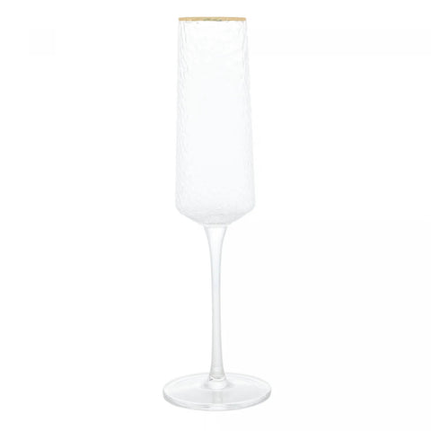 Taça de Champanhe em Cristal Cyzarine com Fio em Ouro - Westwing