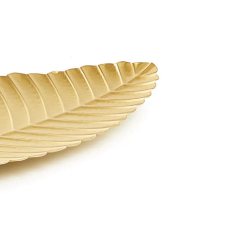 Centro de Mesa Folha Dourado em Metal – Camicado