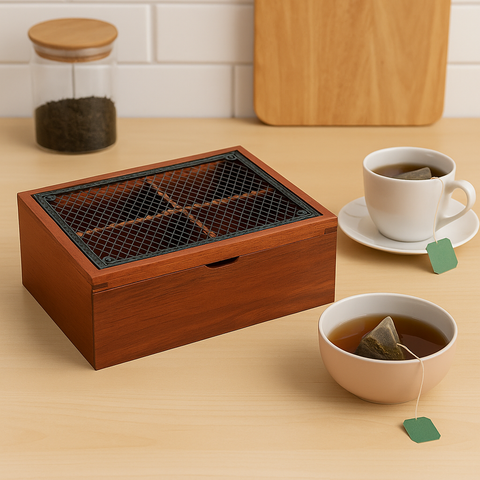 Caixa para Chá e Especiarias Wood em Acacia