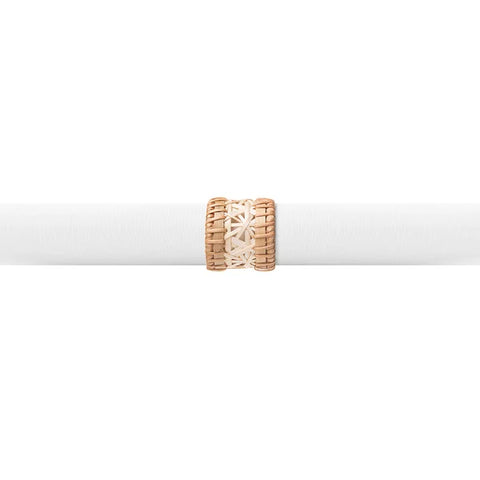 Argola De Guardanapo Rattan Natural 4 Peças - Camicado