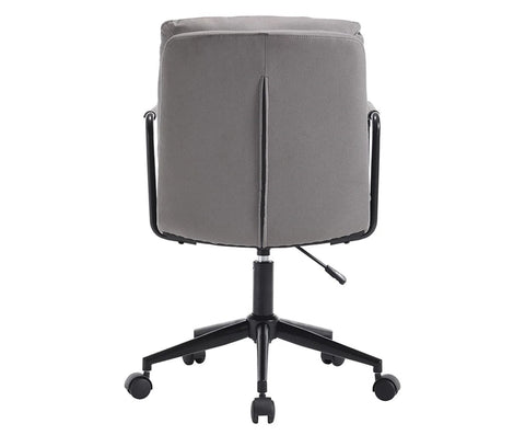 Cadeira Office Arizona Aveludado Cinza – Westwing