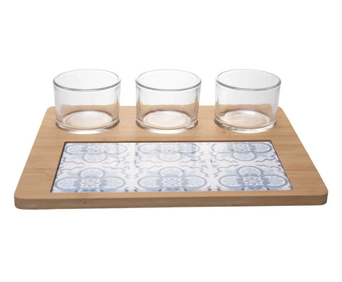 Jogo para Servir Bambu Mosaico - Westwing