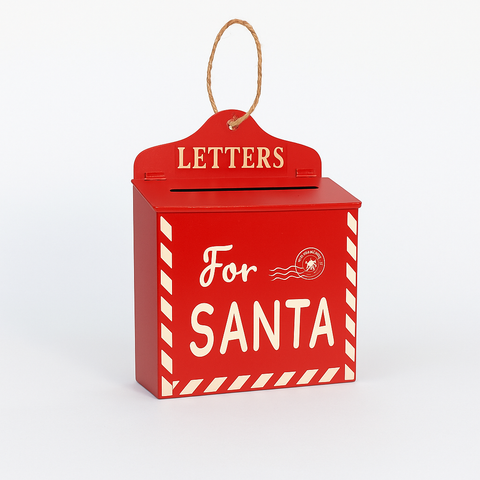 Caixa de Correio em Metal “For Santa – Merry Christmas”