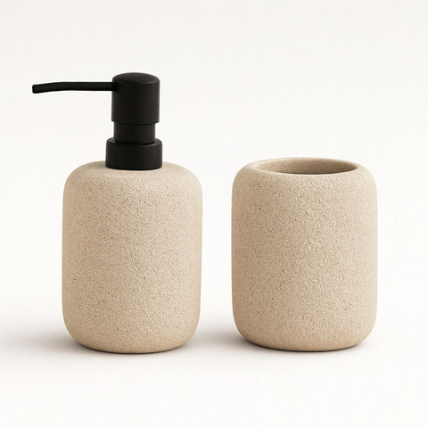 Kit Organizador de Lavabo e Banheiro Bege – 3 Peças | Camicado