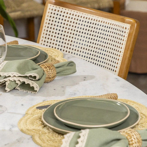 Kit 6 Pratos de Sobremesa Vivant Sálvia – Camicado