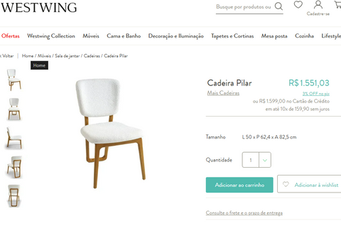 Cadeira Pilar - Westwing
