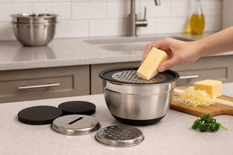 Bowl e Ralador em Inox Nori – Westwing