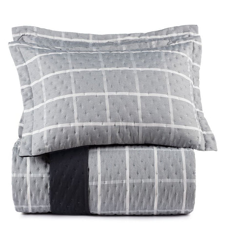 Jogo de Colcha Queen Toque Acetinado Chess Cinza – Altenburg