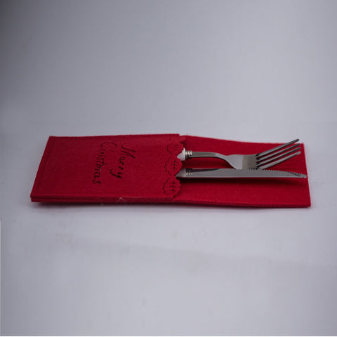 Porta-Talheres em Feltro “Merry Christmas”