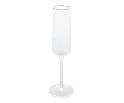 Taça de Champanhe em Cristal Cyzarine com Fio em Ouro - Westwing