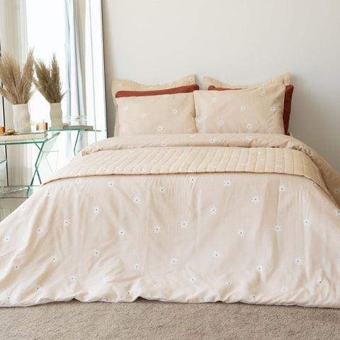Capa para Duvet Essencialle Margaridas 150 Fios Queen - Westwing