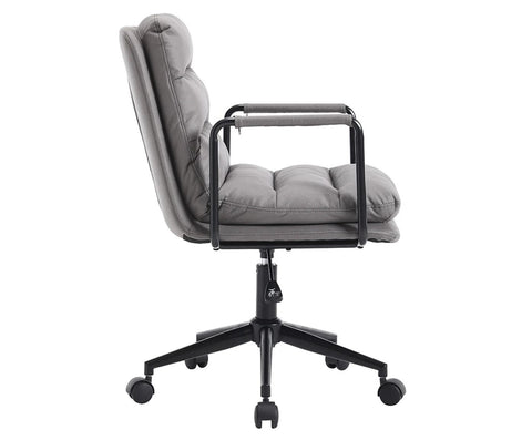 Cadeira Office Arizona Aveludado Cinza – Westwing