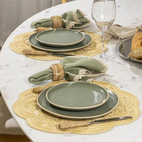 Kit 6 Pratos de Sobremesa Vivant Sálvia – Camicado