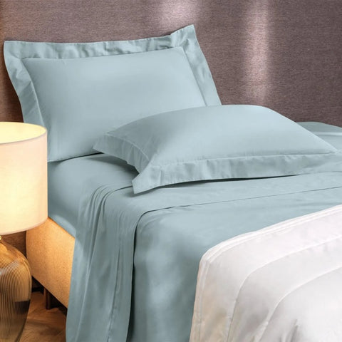 Jogo de Cama Casal 4 Peças Lux 200 Fios Azul Etienne - Altenburg