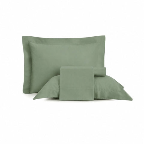 Jogo de Cama King 4 Peças Cetim Sublime Ponto Ajour Verde Agave - Altenburg