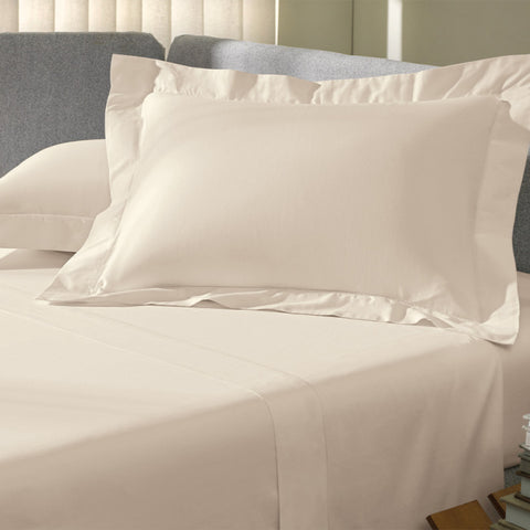 Jogo de Cama Queen 4 Peças Cetim Ponto Ajour Bege Delavé - Altenburg